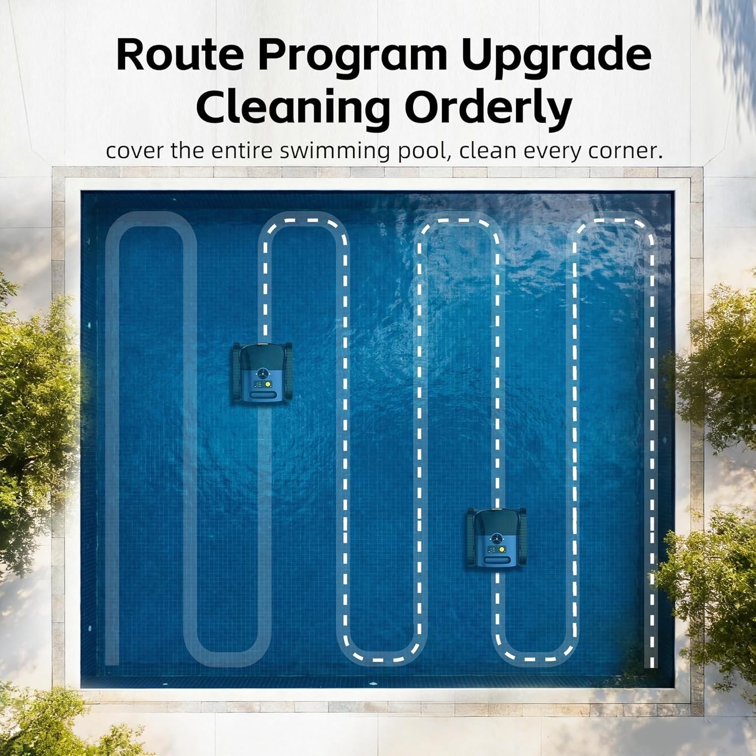 Battery Powered Robotic Pool Cleaner – Hassle-Free Cleaning for Up to 2150 Sq.ft