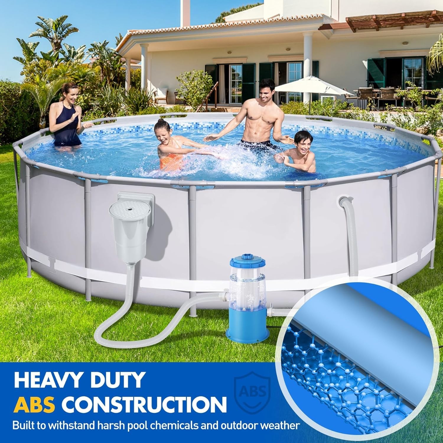through Wall Skimmer for above Ground Pool, Heavy Duty Wall Mount Pool Skimmer K