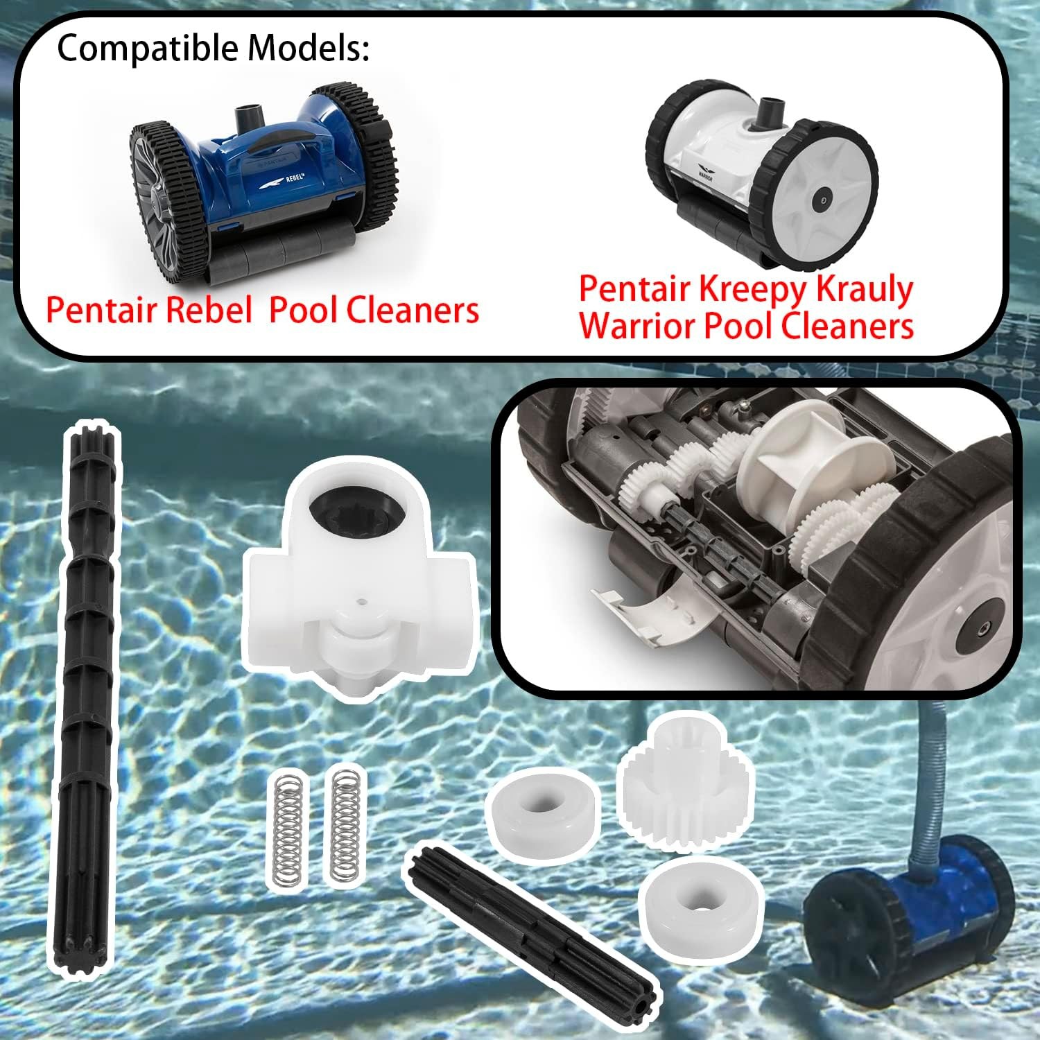 360289 360290 Right & Left Drive Axle Kit for Rebel & Warrior Kreepy Krauly Pool