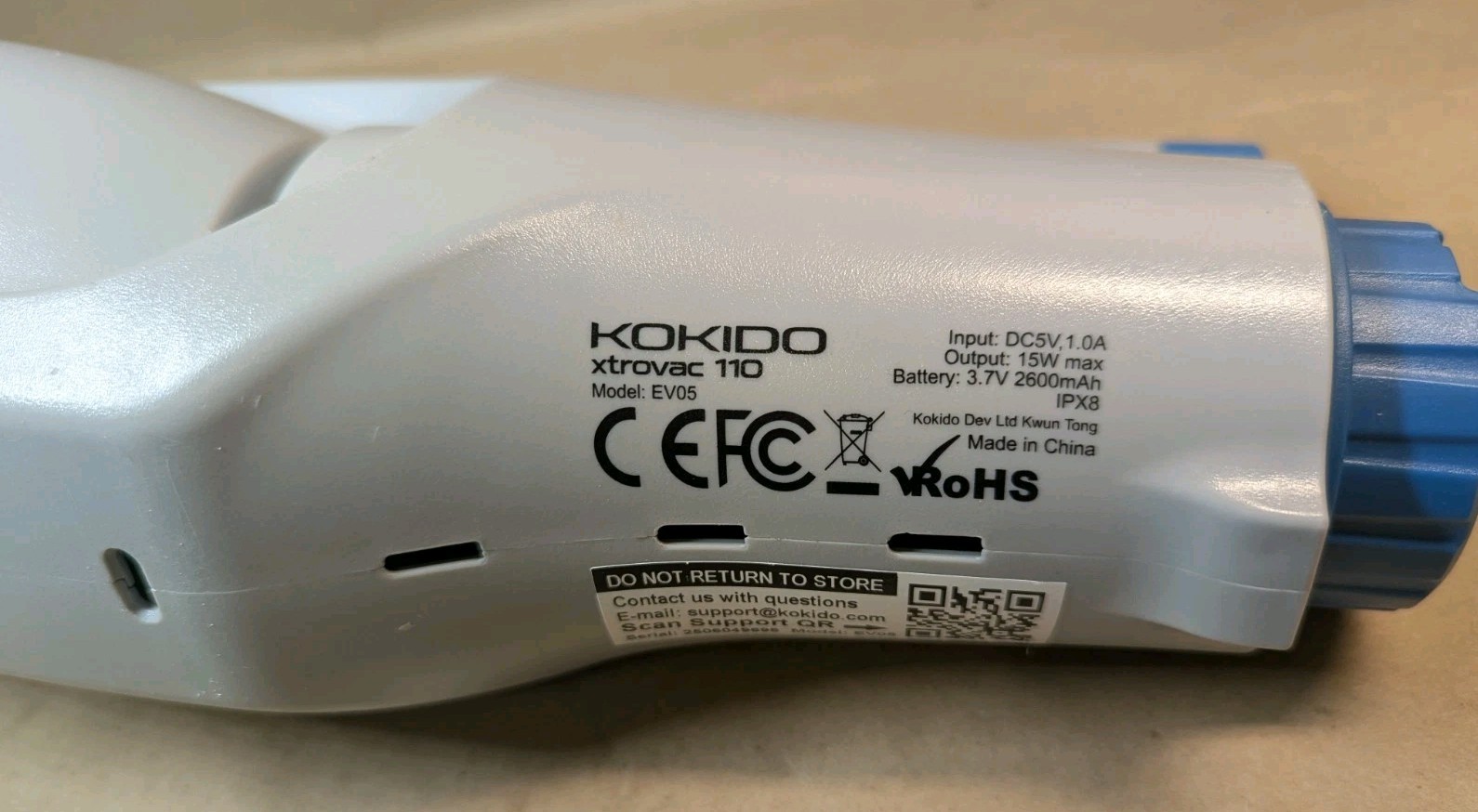 Kokido Xtrovac 110 model EV05 Swimming Pools UNTESTED FOR PARTS SEE PICTURES