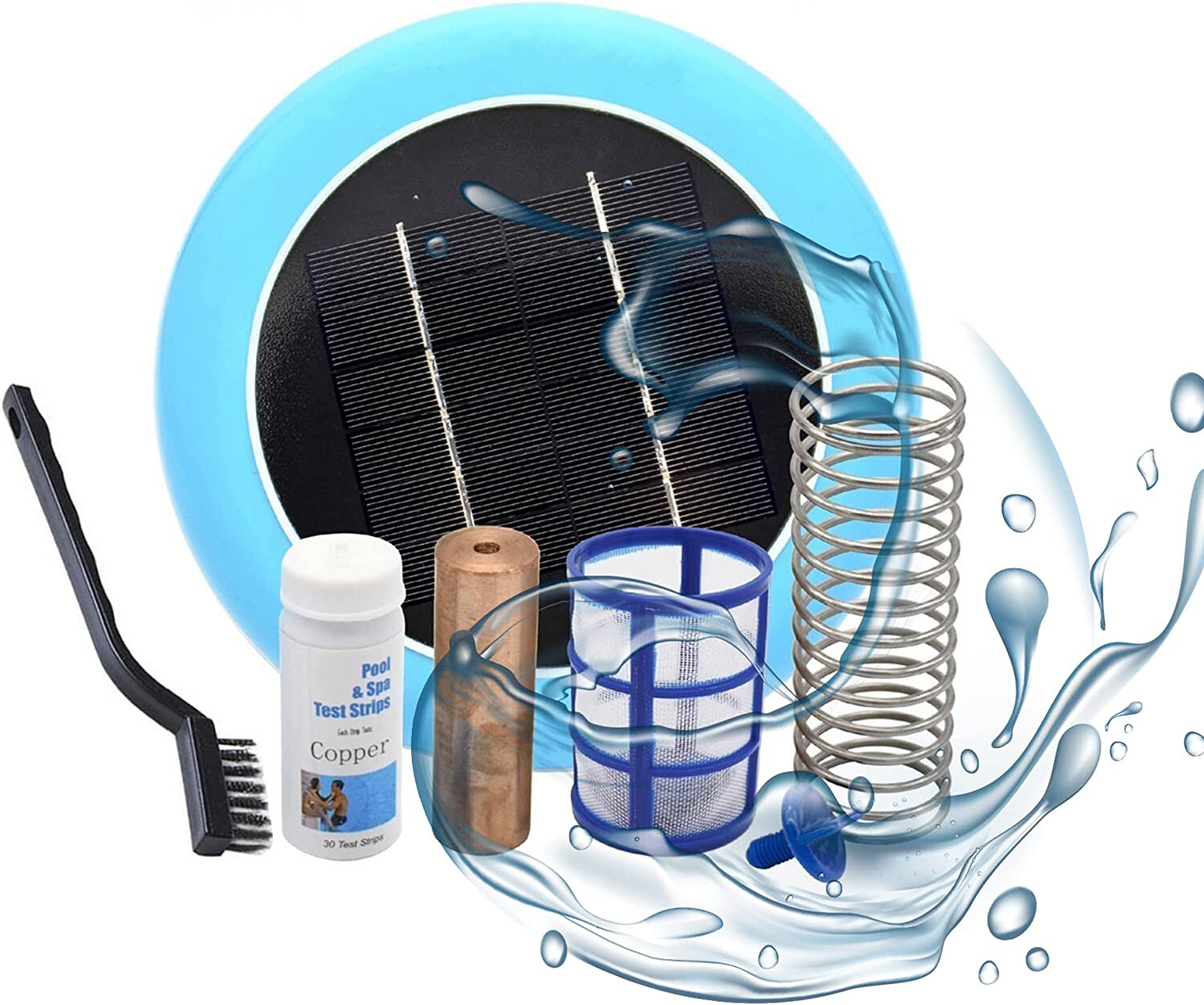 Solar Pool Ionizer,Cleaner,Purifier, Chlorine-Free Water,Covers up to 35,000 gal