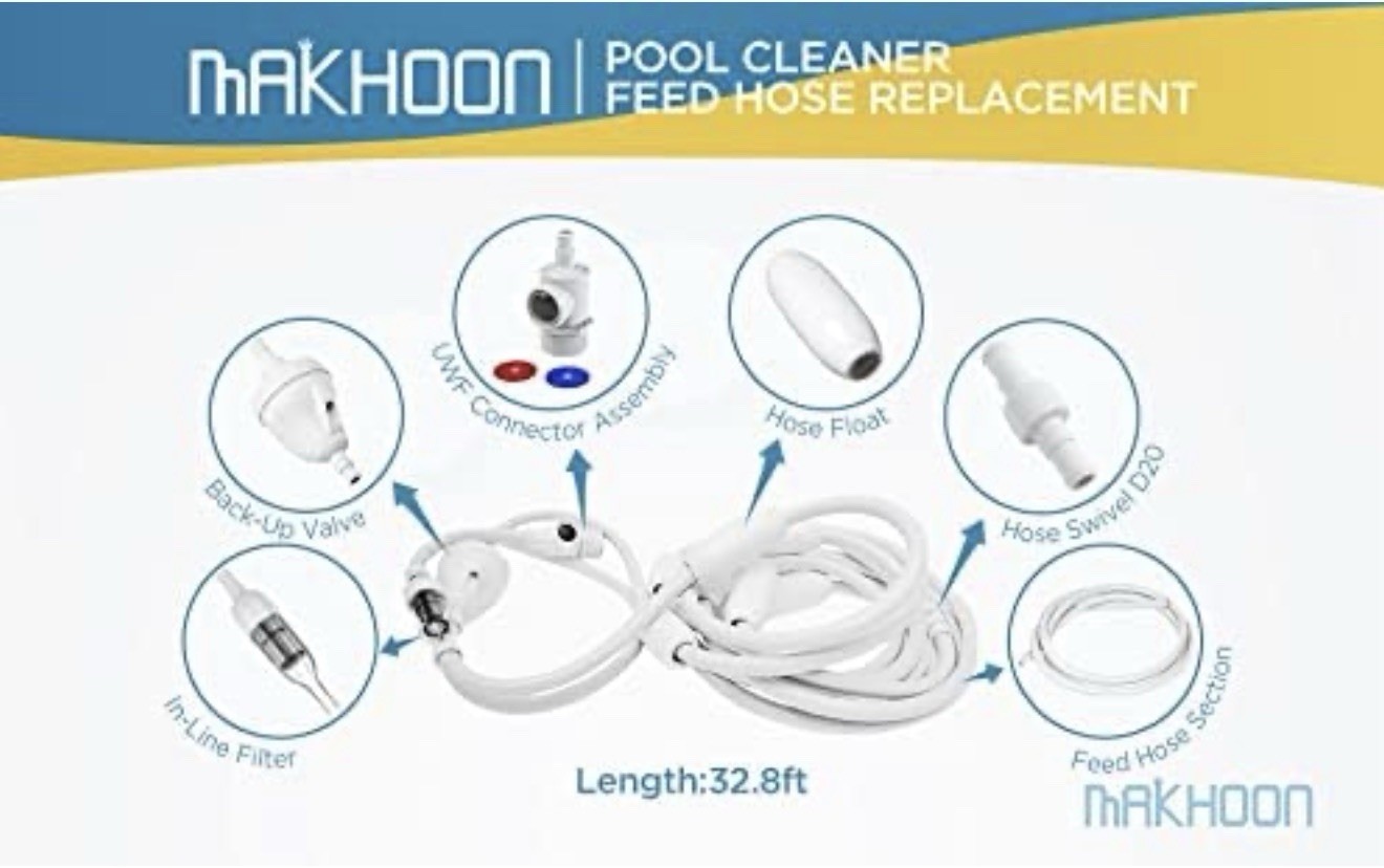 MAKHOON Pool Cleaner Feed Hose Replacement for Zodiac Polaris 280 380 G5