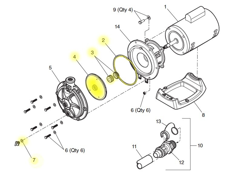 New Style Zodiac Polaris Booster Pump PB4-60 Impeller R0536400 & Pump Seal Kit