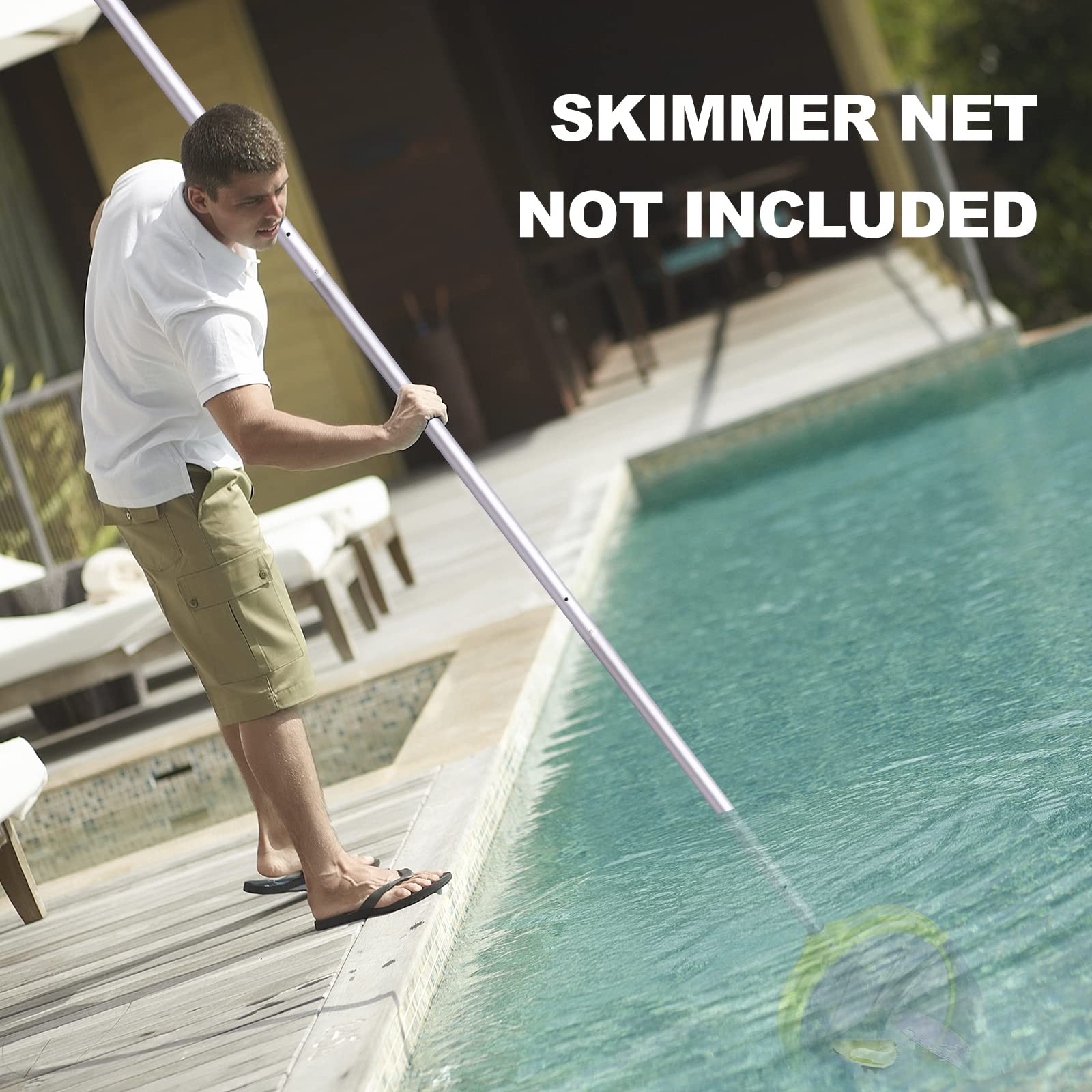Pool Pole – Professional 15 Foot Telescoping Swimming Pool Cleaning Poles,Adj…
