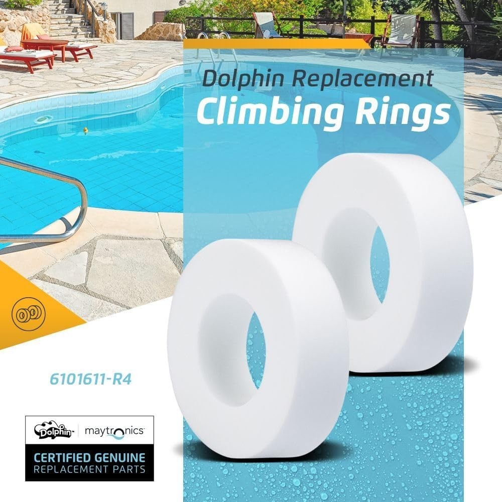 Genuine 4PK Notched White Climbing Rings for Pool Cleaners – 6101611-R4