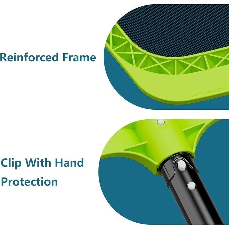 Heavy Duty Pool Skimmer Net Reinforced Frame Nylon Leaf Rake Spa Cleaning Home