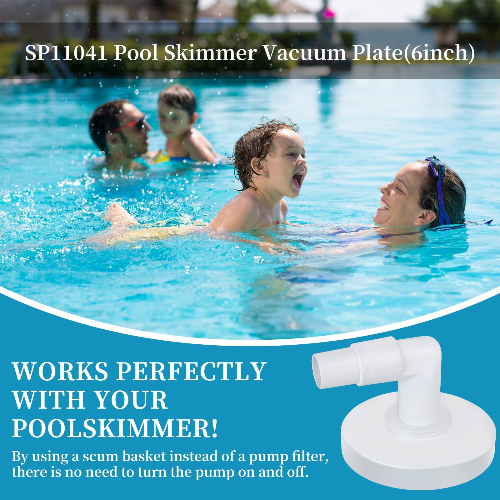 Pool Skimmer Vacuum Plate Replacement Combo Hose Elbow 6 Inch For Hayward SP1090