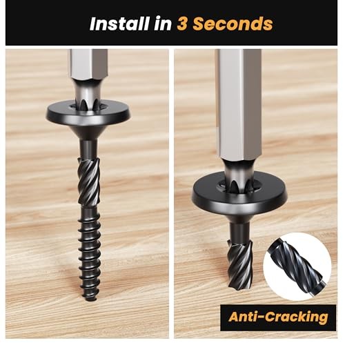 Lag Screws #14 x 4 InchPcs Heavy Duty Structural Wood Screws #14 x 4&Prime; 30 Black