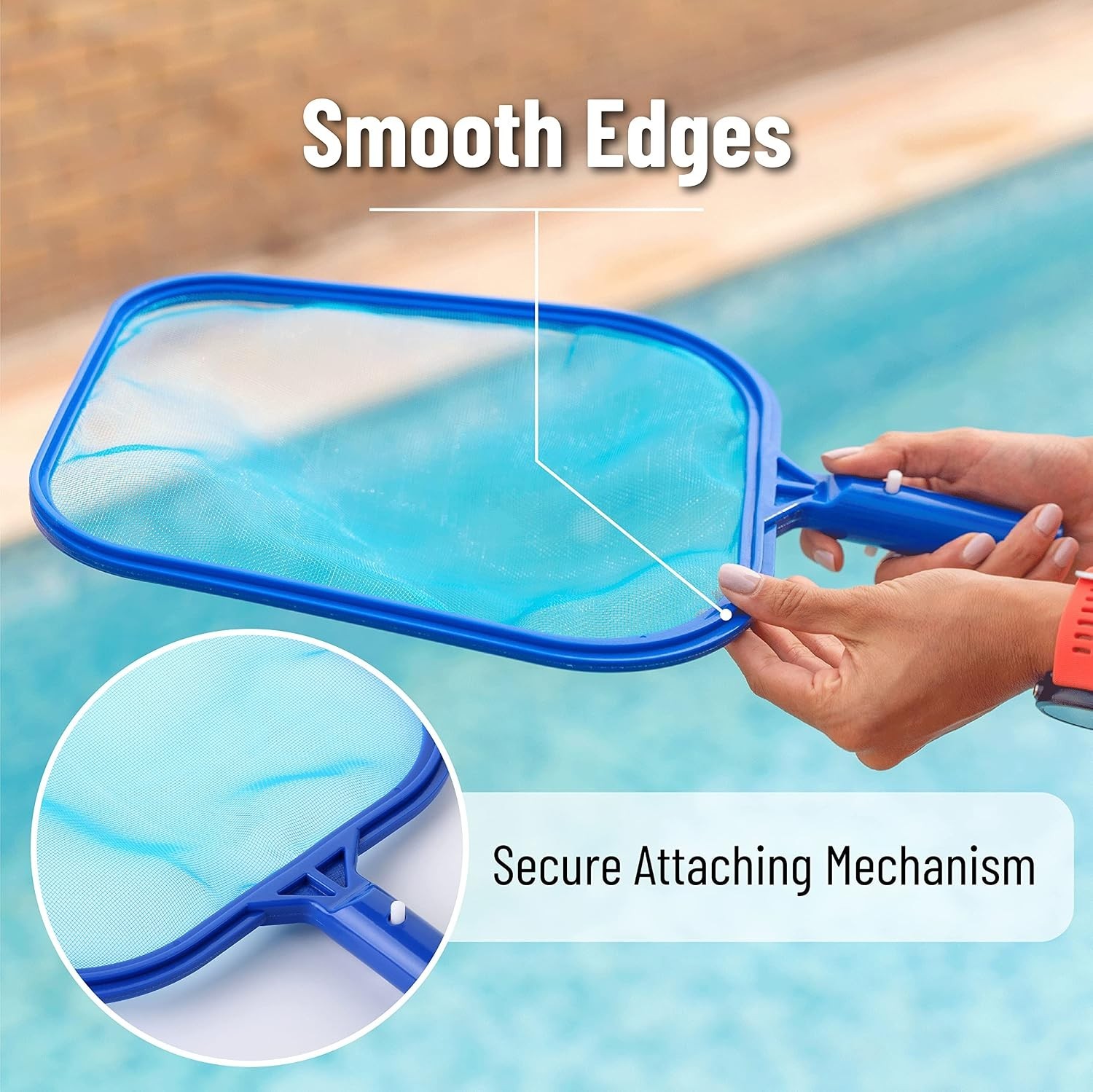 Large Surface Area Pool Skimmer Net – Easily Maneuverable & Light Weight
