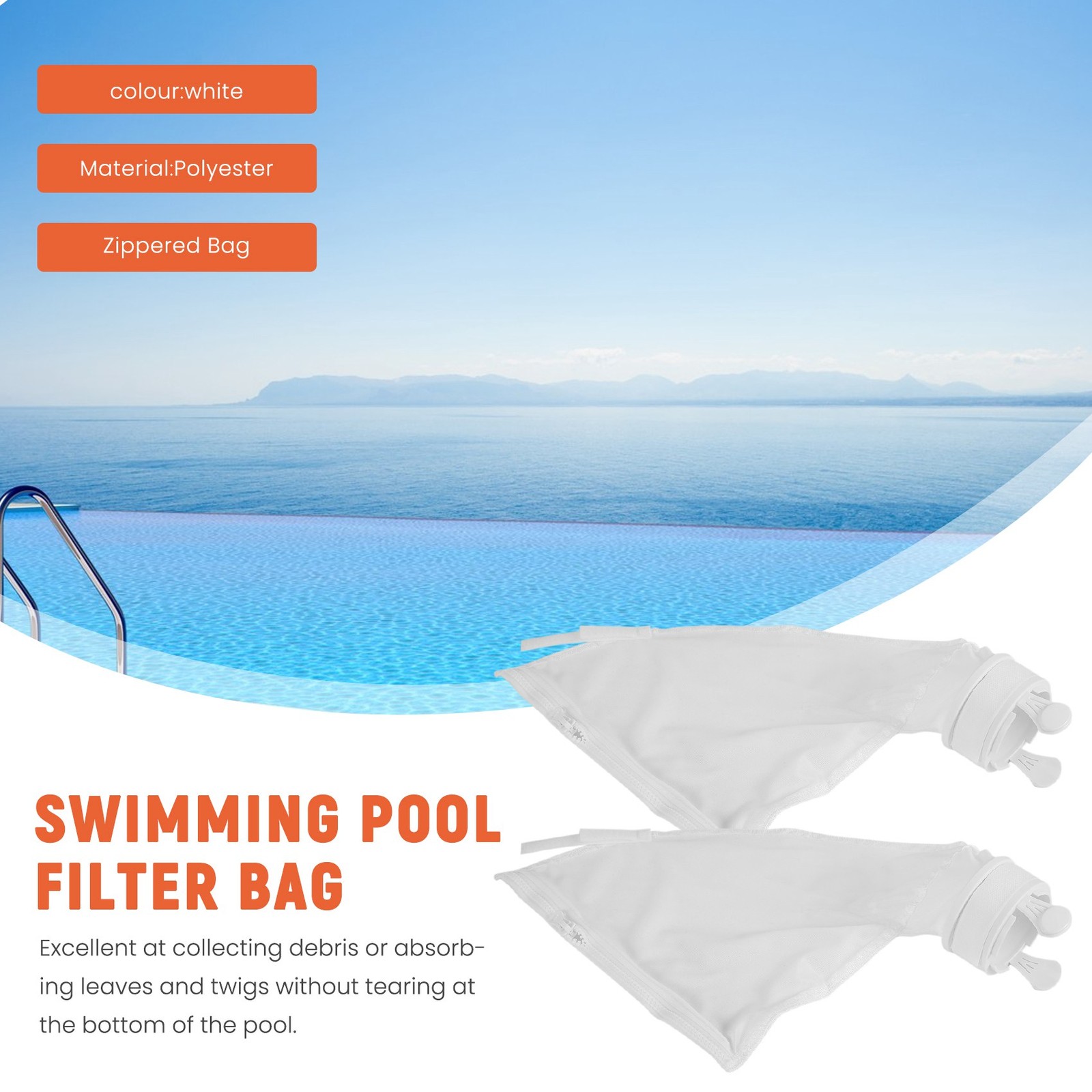 3PCS Zippered Bag Replacement Fits for 280,480 Pool Cleaner Purpose Bag4080