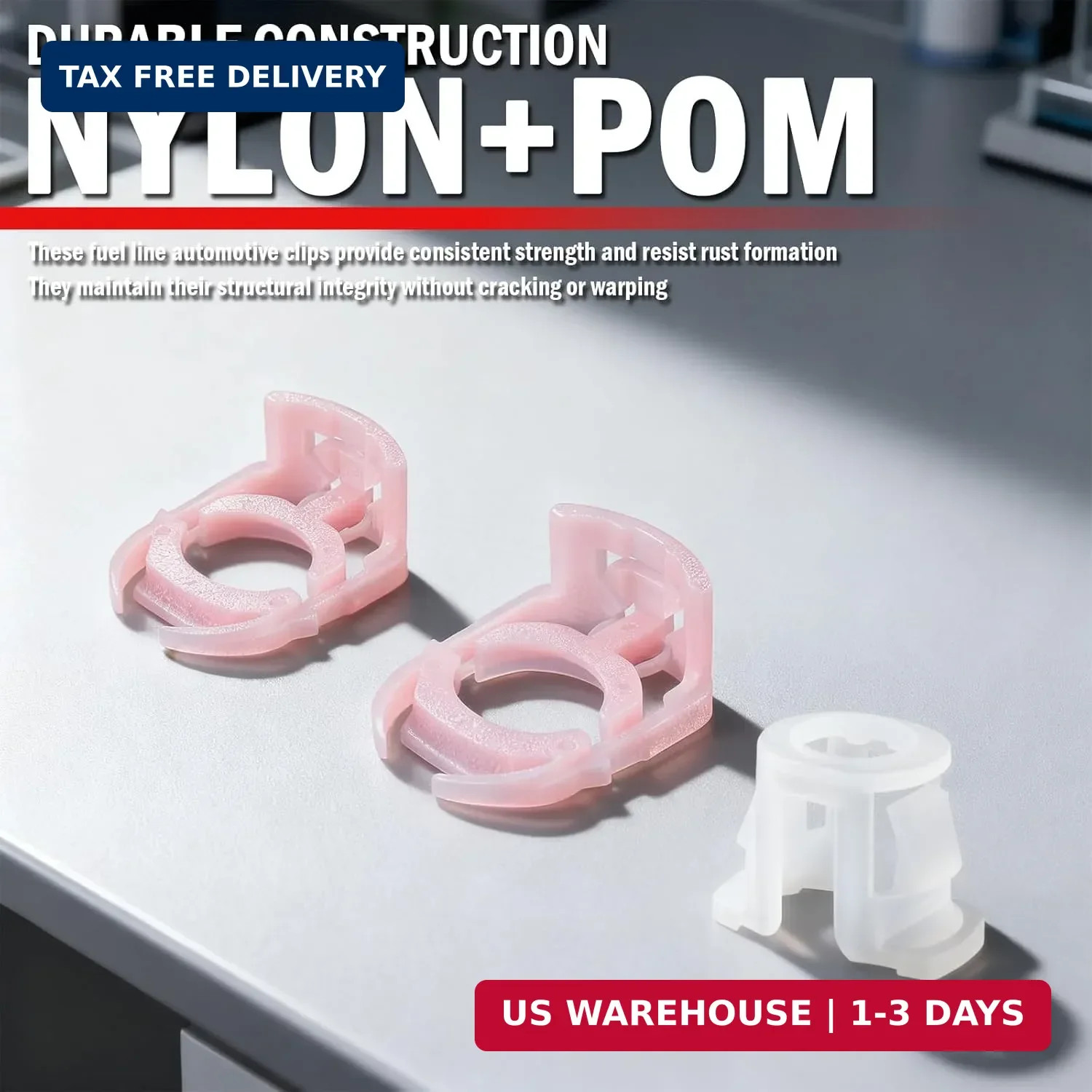 70PCS Fuel Line Clips Replacement Kit,7 Size Includes 5/16&Prime; & 3/8&Prime; Fuel Line Cla