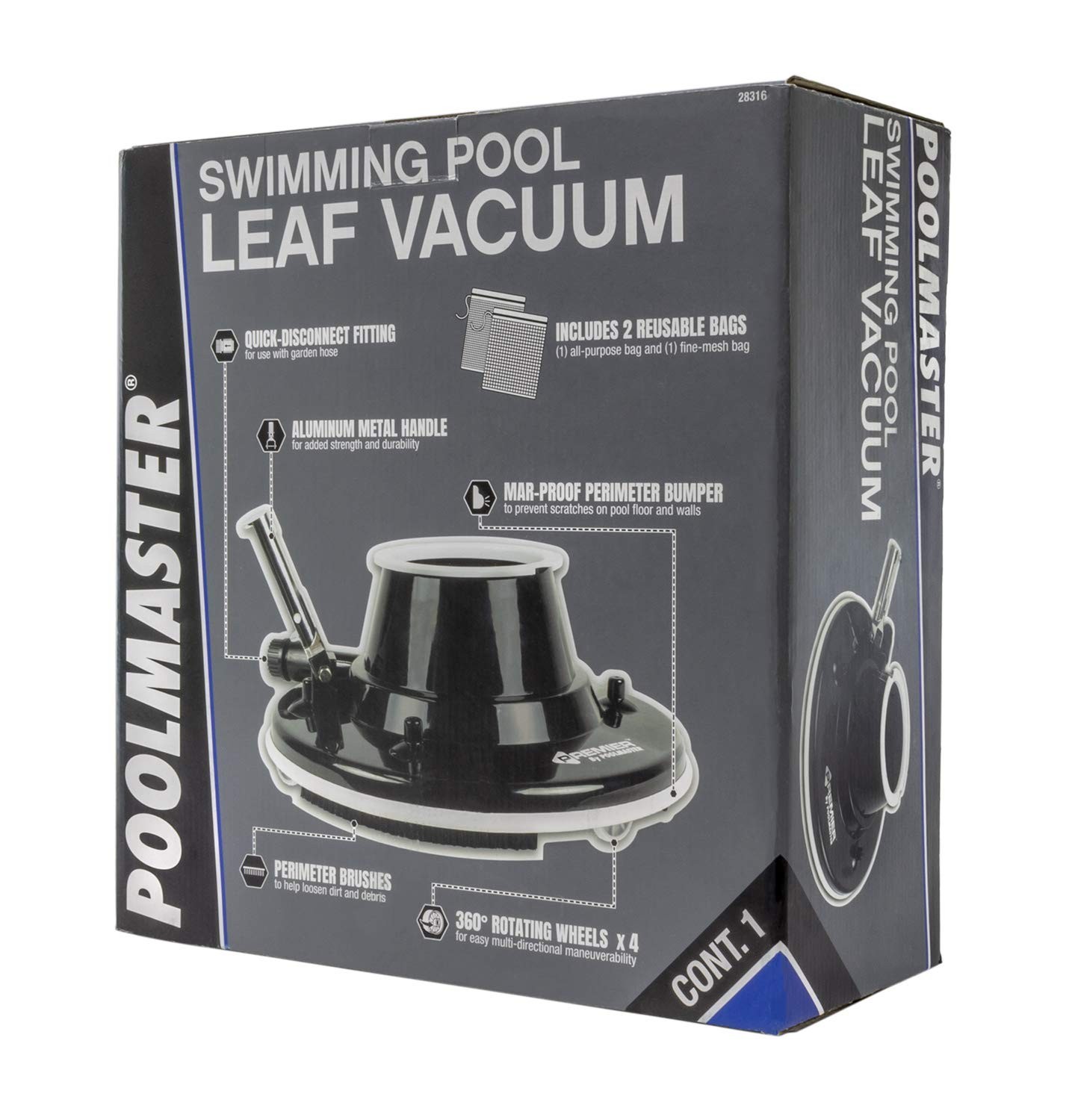 Swimming Pool Leaf Vacuum Cleaner – Premier Collection, Heavy-Duty, Easy to Use