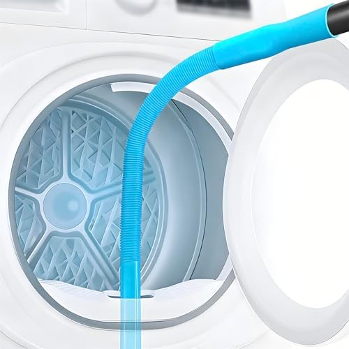 Upgraded Dryer Lint Vent Cleaner Kit: Flexible Vacuum Hose Attachment for Blue