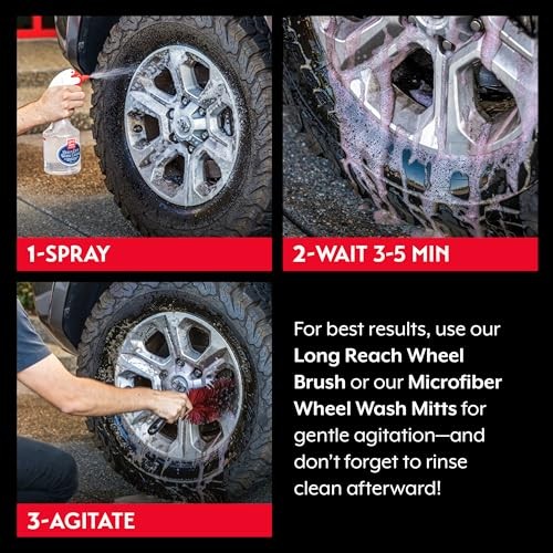 Heavy-Duty Wheel Cleaner for All Wheel Finishes – Breaks 35 Fl Oz – Pack of 1