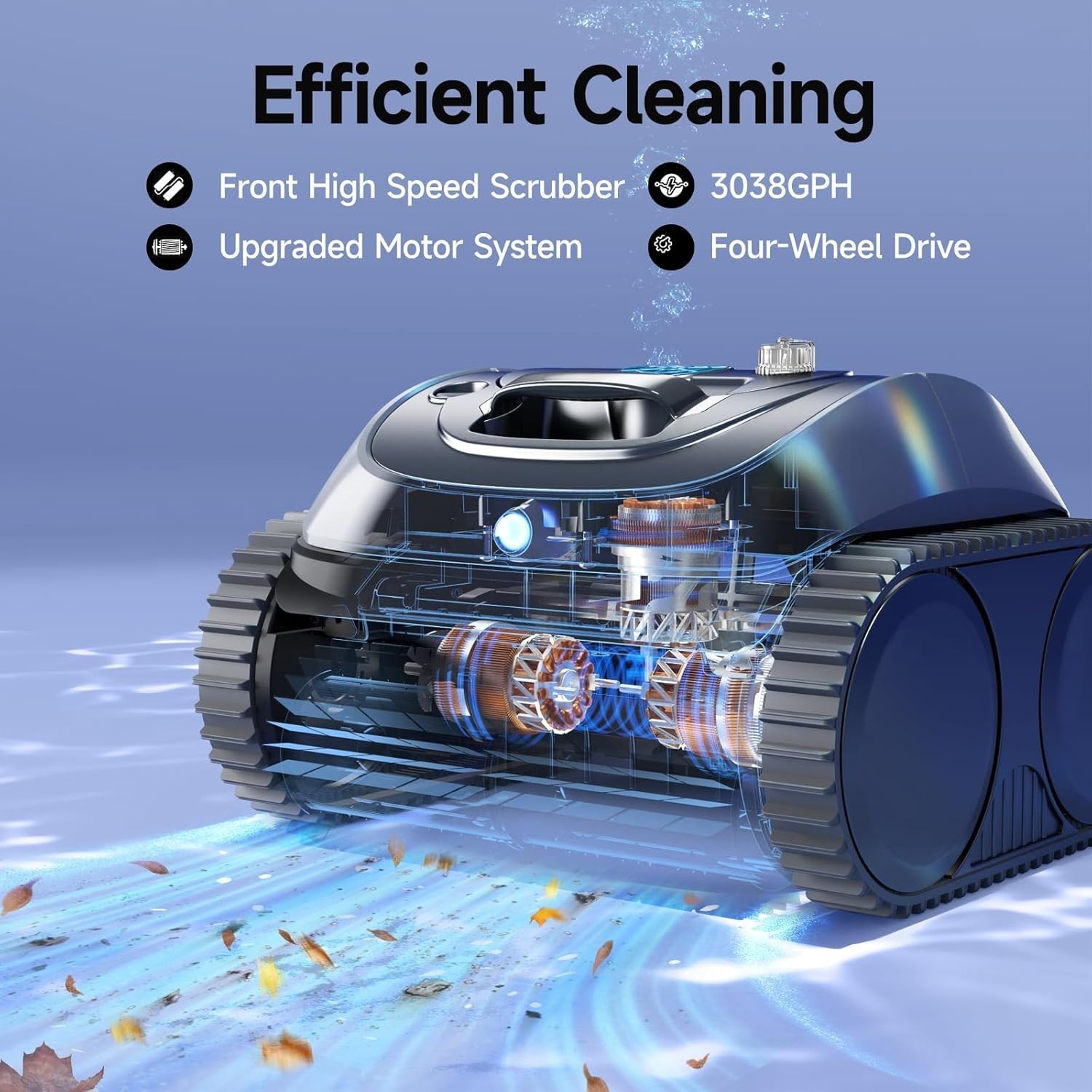 WYBOT C1 Pool Cleaner Wall Climb Cordless Robotic Pool Robot In-Ground Pools B