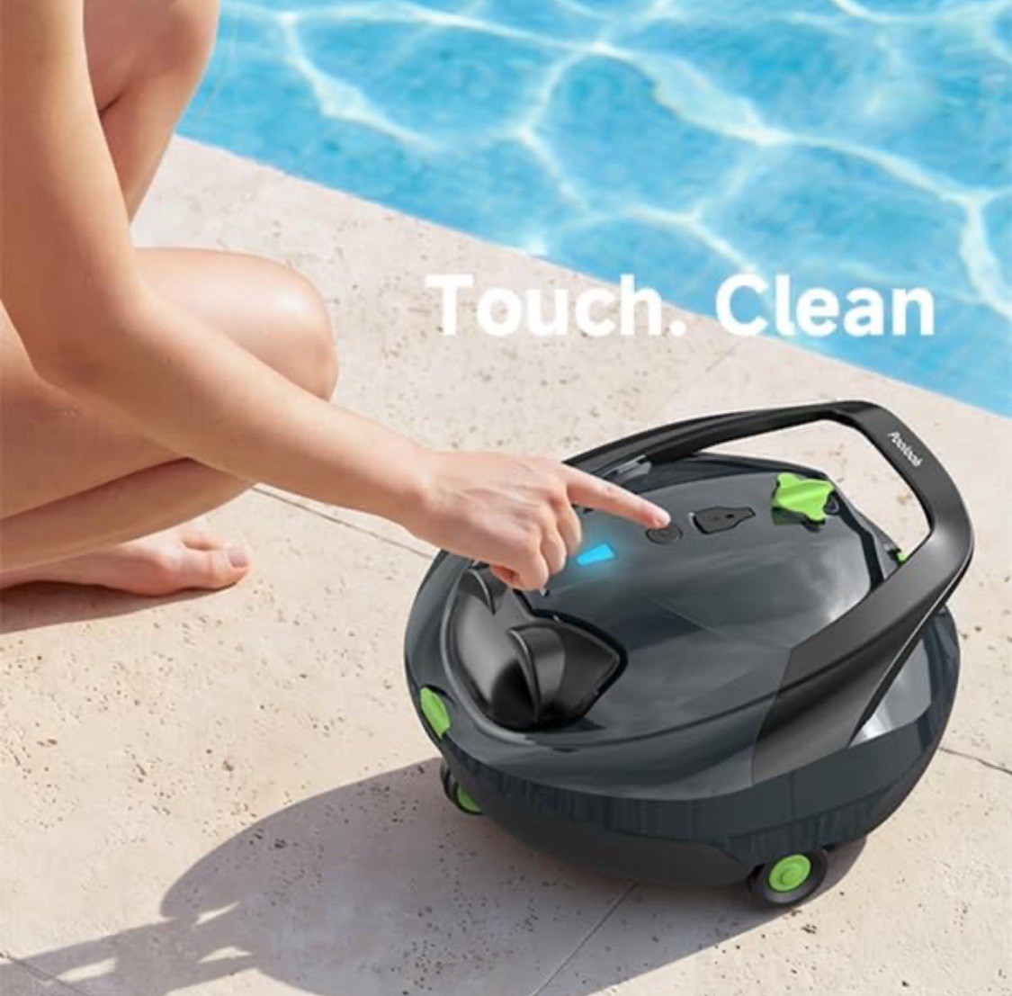 Pool Robot Vacuum Cleaner Robotic Floor Cleaner Cordless for Pool Maintenance