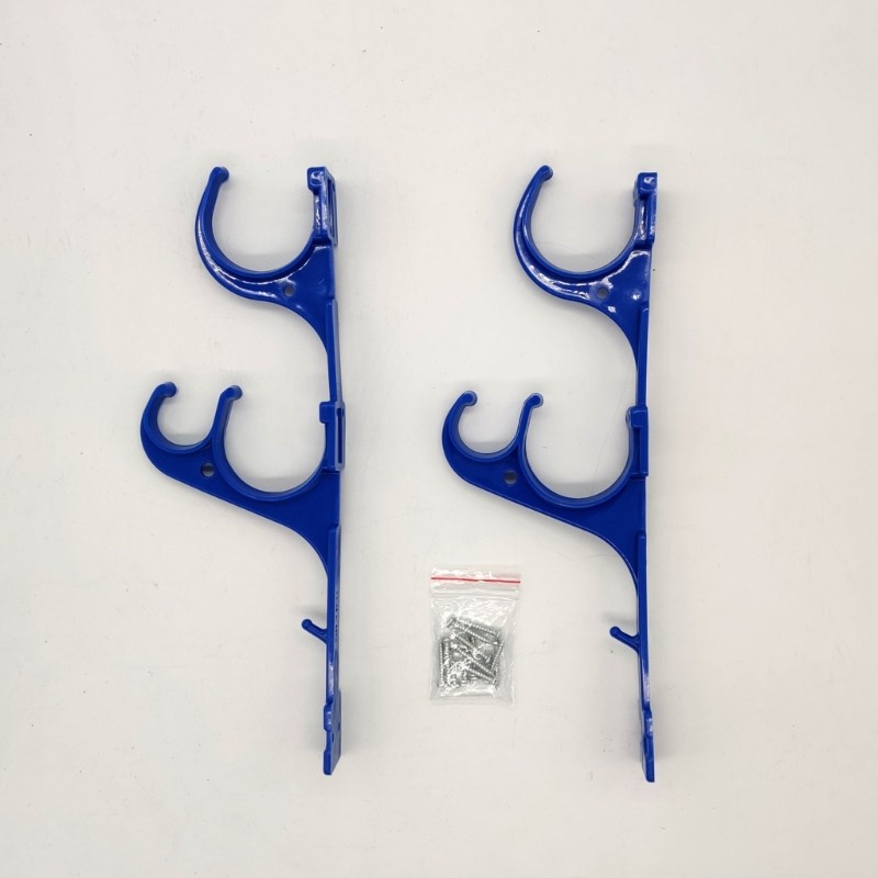2Pcs Pool Pole Hanger Plastic Pool Holder Set Pool Holder with Screws Pole Hooks