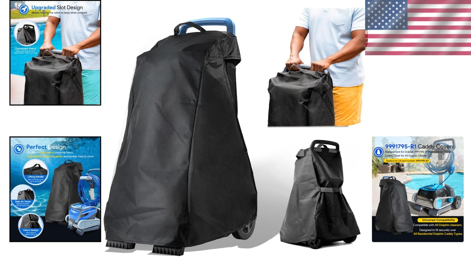 9991795-R1 Heavy-Duty Dolphin Pool Cleaner Cover – Waterproof & Secure