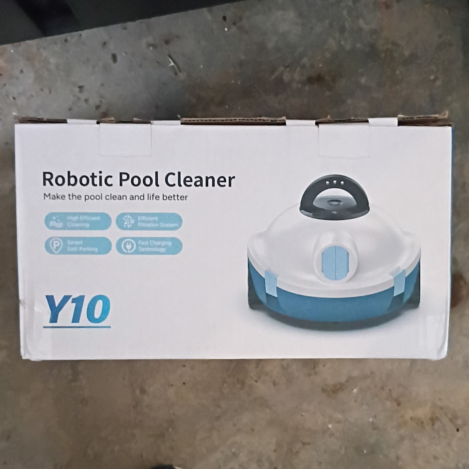 Y10 Cordless Robotic Pool Cleaner for Pool Floor, 40W, Fast Charge, Compact