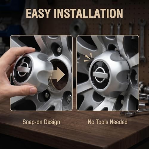 Wheel Center Cap Hub Cap Compatible with 00-04 Frontier Xterra 16&Prime;,Snap-On