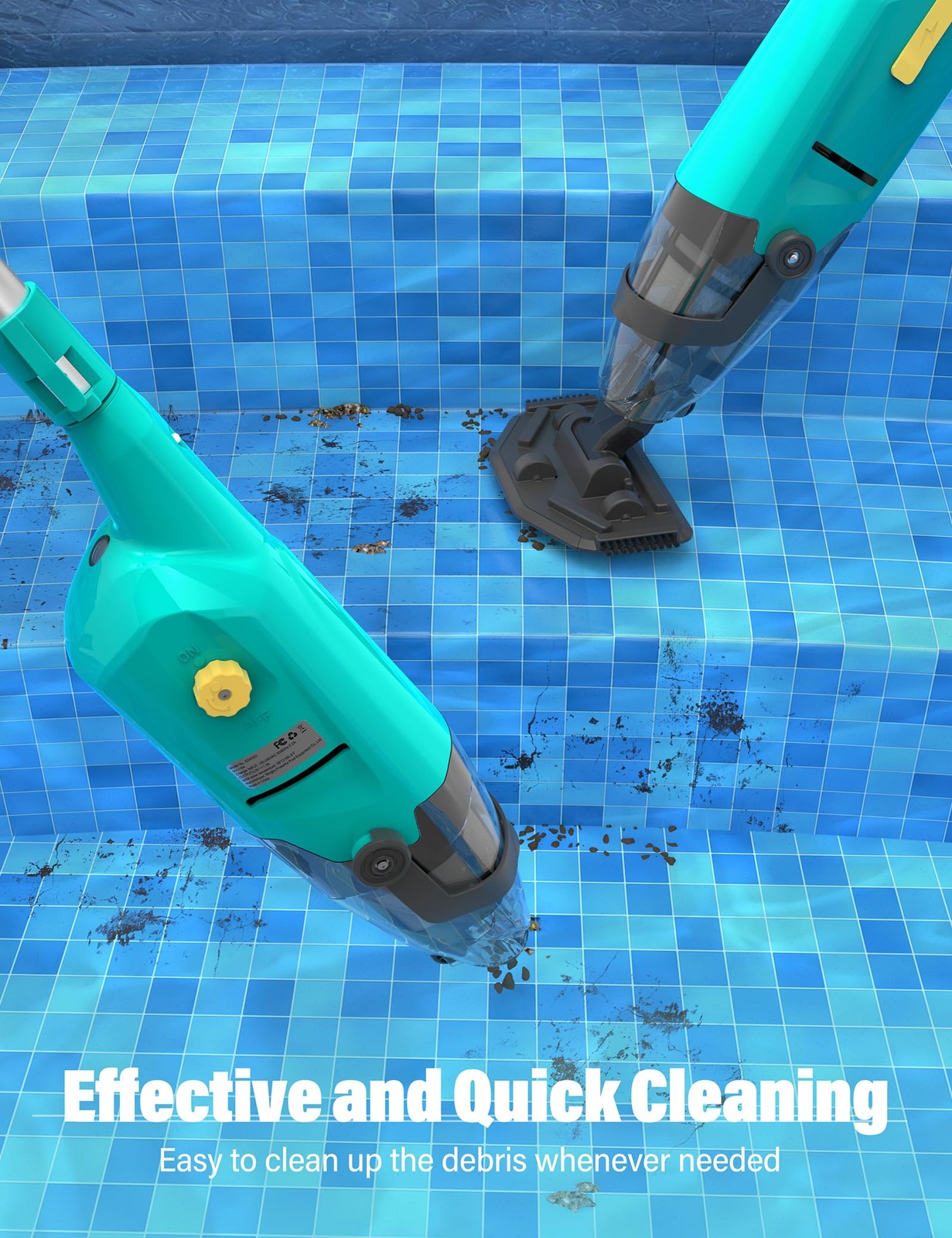 Oxseryn Pool Vacuum Cordless Handheld Cleaner Rechargeable 60 Mins Runtime