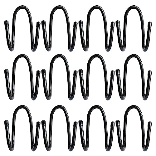 PCS Fence Hooks – Black Chain Link Fence Hangers for Pool Poles, Nets, 12