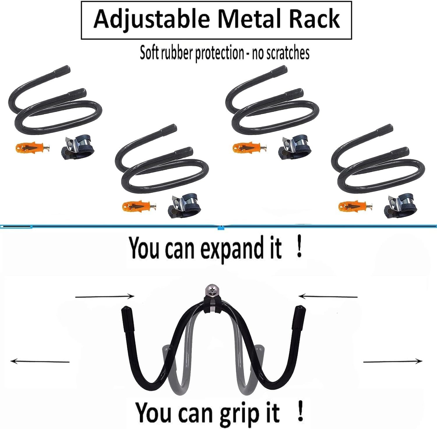 4 Pack Pool Pole Hanger Holder – Wall Mount or Fence Mount, Ideal Hooks for Tele