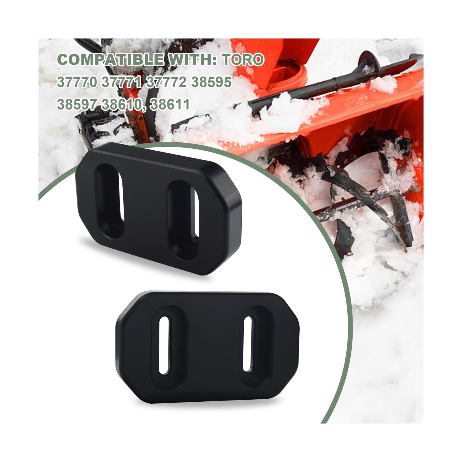 2 Pack 106-4588-01 Snowblower Composite Skid Shoe – Compatible with Toro 106-…