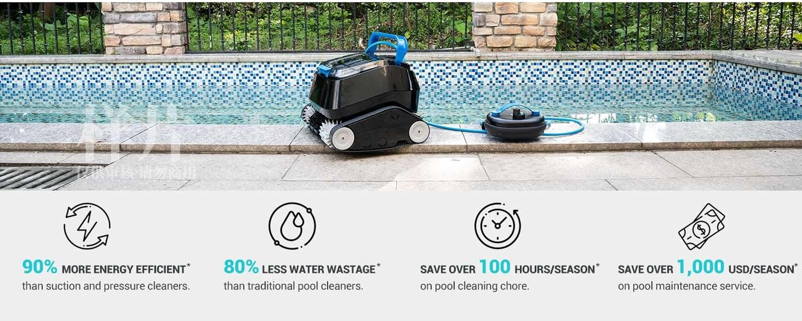 Black Pearl Ultra Robotic Pool Cleaner – 150 Min Run, Wall Climber, 2-Year Warra