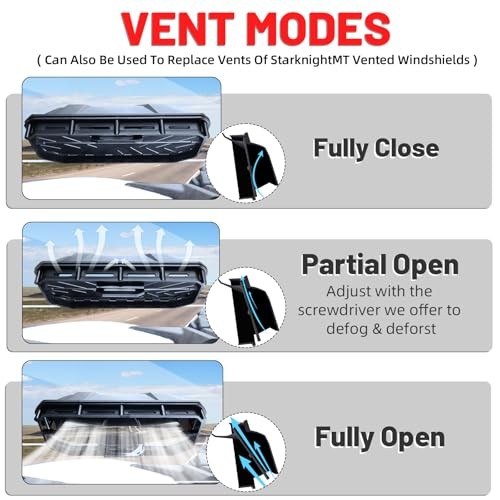 2PCS UTV Windshield Vents UTV Roof Vents Compatible with Polaris RZR General