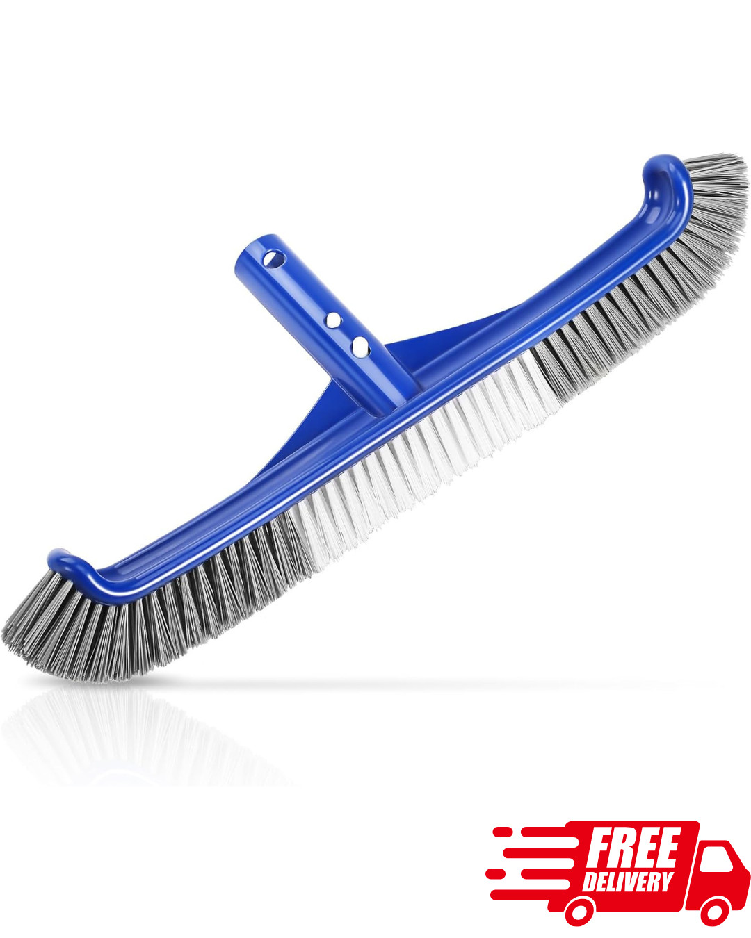 17&Prime; Pool Brushes for Cleaning Pool Walls Pool Brush Head with EZ Clip
