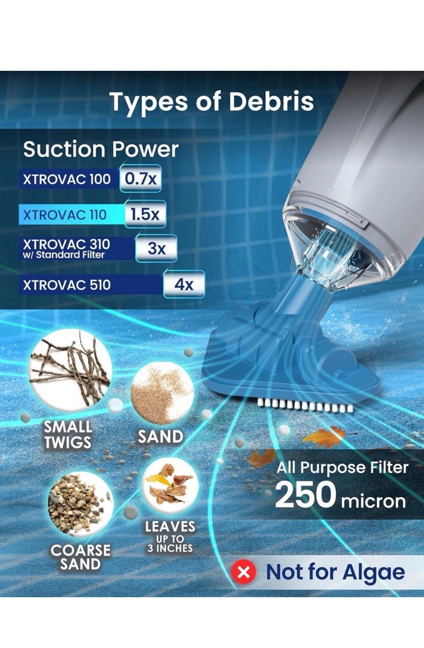 KOKIDO upgrade Rechargeable Handheld Pool Vacuum Aluminum Pole and 2 Brushes