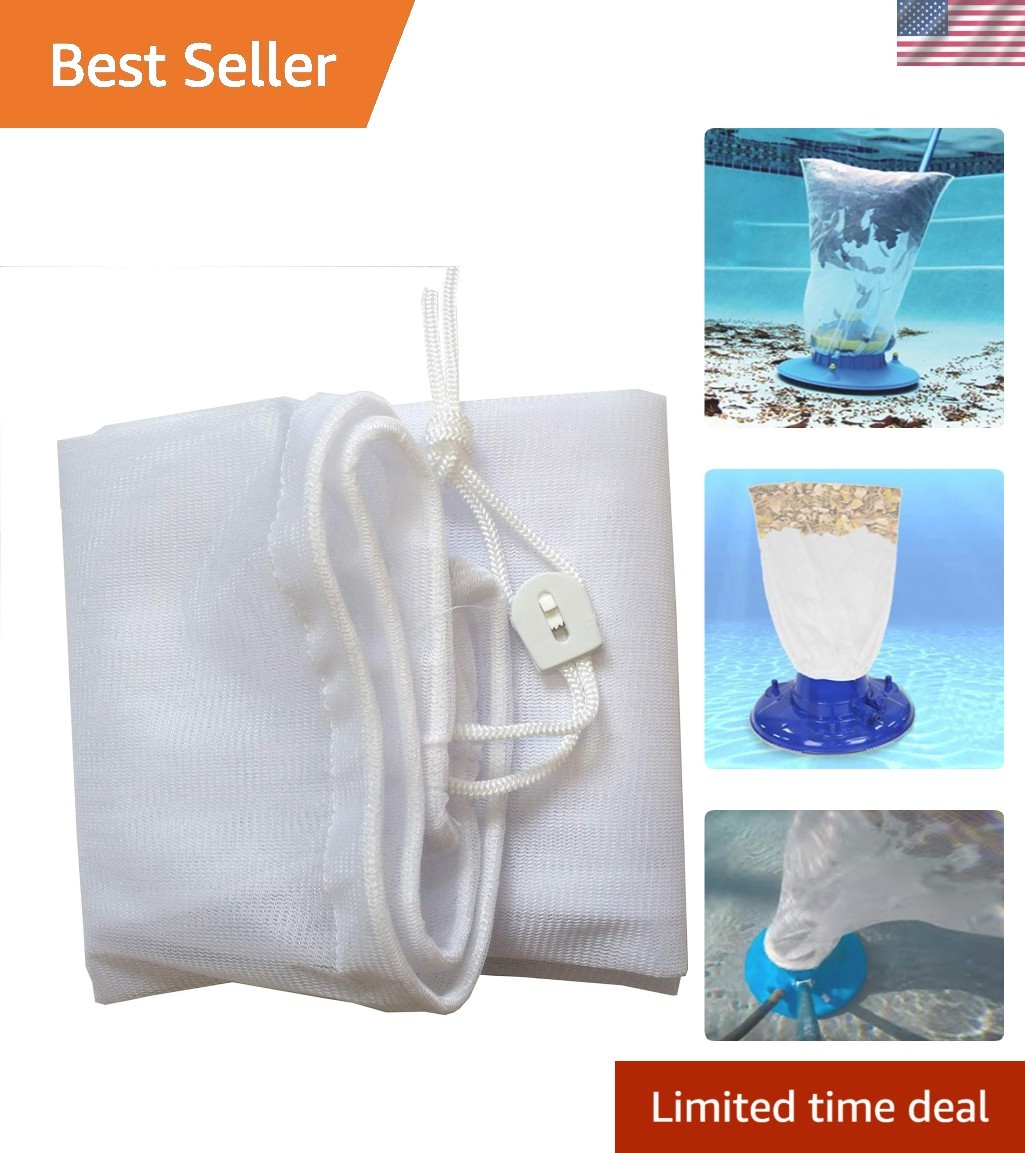 Effective Fine Mesh Leaf Bag 24&Prime; L x 16&Prime; W with Pull-N-Lock for Pool Cleaning