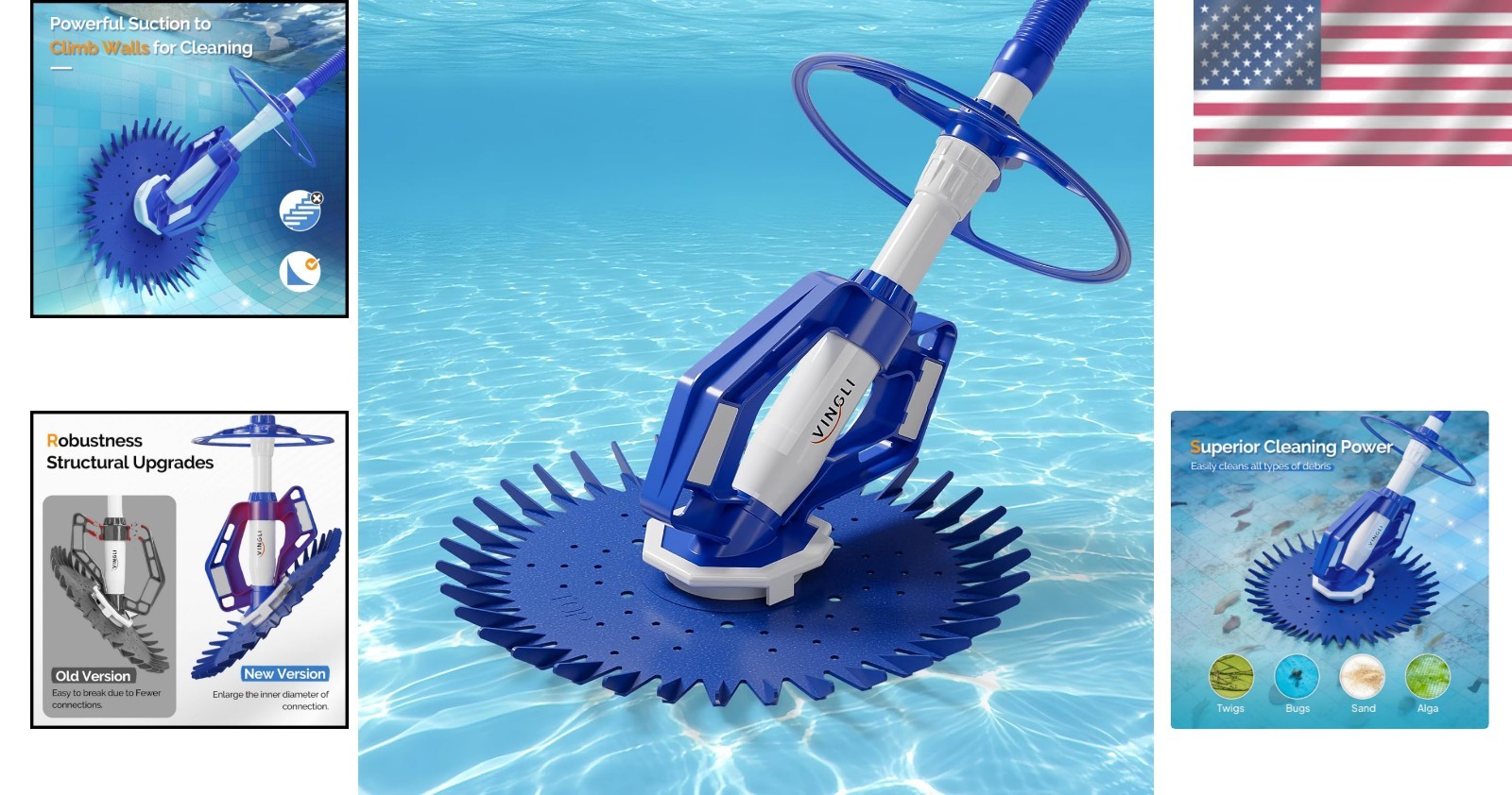 Effortless Pool Cleaning with Adjustable Suction
