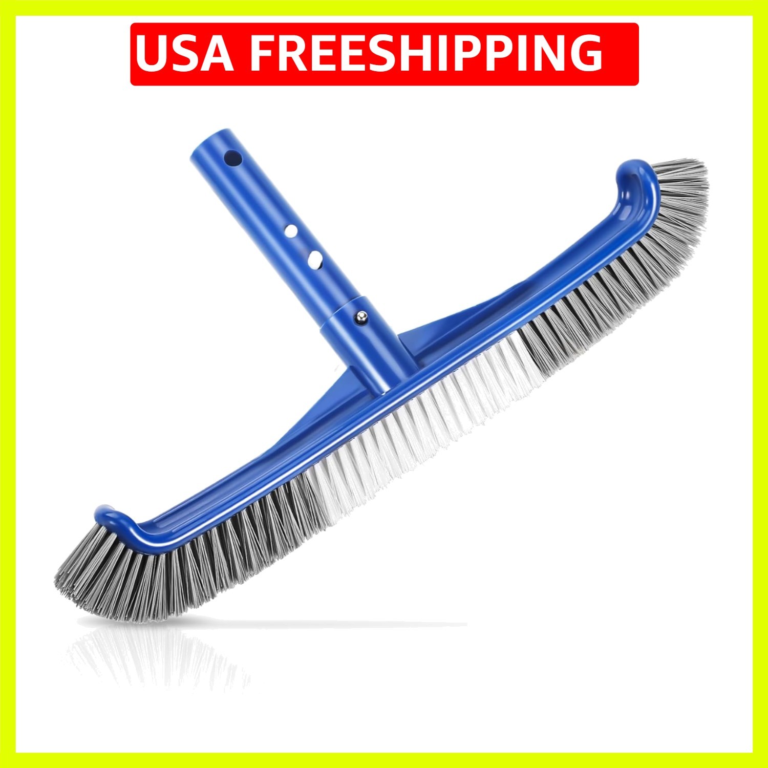 Pool Brush Head, Scrub Brush with Nylon Bristles,Curved Ends High-Efficiency…