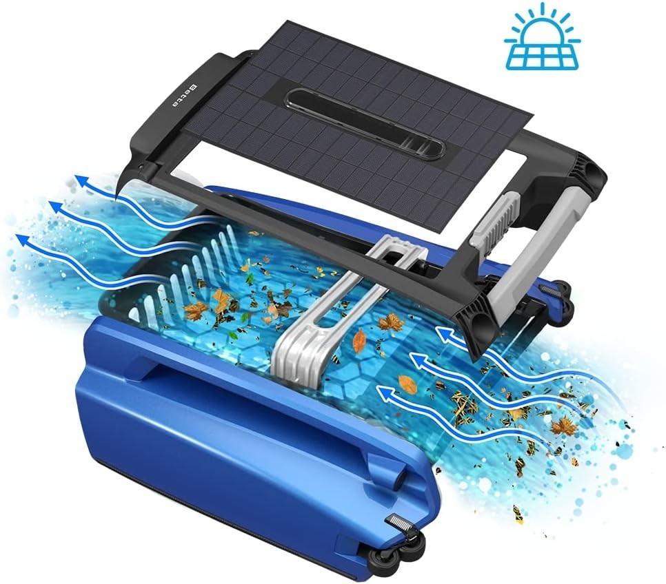 Advanced Solar Powered Pool Skimmer Cleaner – Continuous Operation, Easy Cleanup