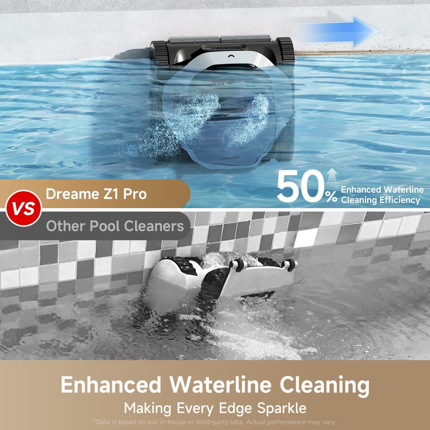 Z1 Pro Cordless Robotic Pool Cleaner with Remote Control & 8000 GPH Suction