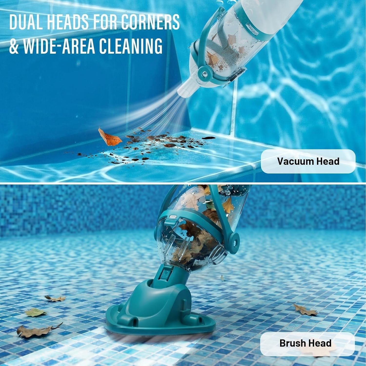 Above Ground Pool Vacuum – Powerful 20W Motor with Telescopic Handle & Filters