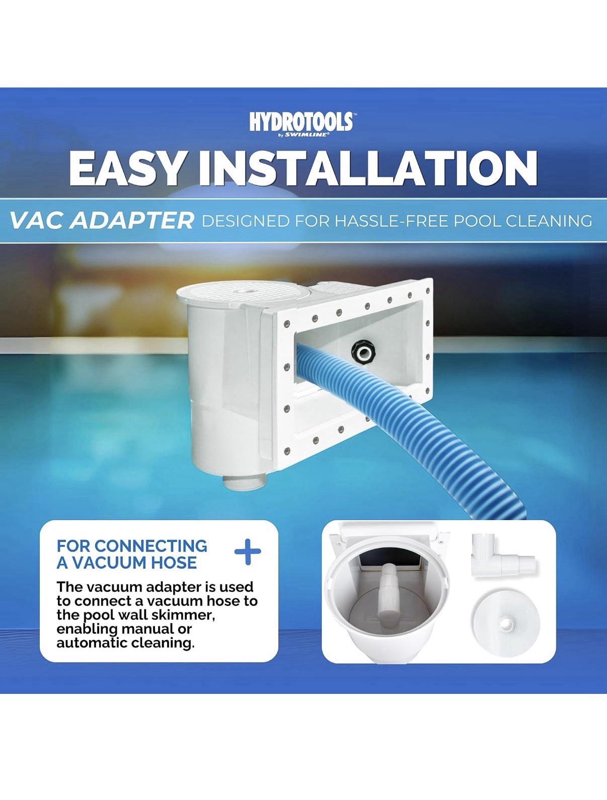 HydroTools White Thru-Wall Skimmer Kit – Above Ground Pools