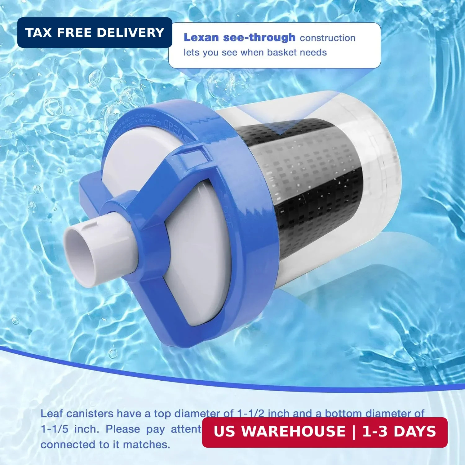 ATRACYPART Inline Pool Leaf Canister Compatible with Hayward W560 PoolVac Naviga