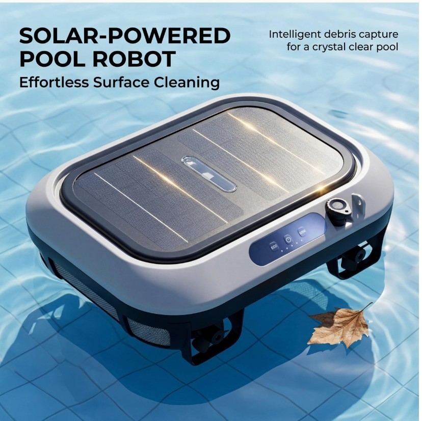 Robotic Pool Skimmer 🌊 Automatic Pool Skimmer 🌞 Solar Automatic Pool Cleaner🌴