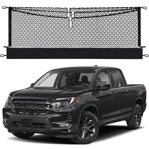 3-Layer Cargo Net Zipper Bag Truck Bed Net for for Honda Ridgeline 2017-2026