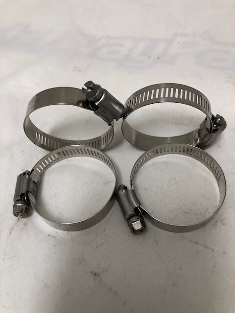 4 Stainless Steel Adjustable Pool Hose Clamps 1.25&Prime; – 2&Prime;
