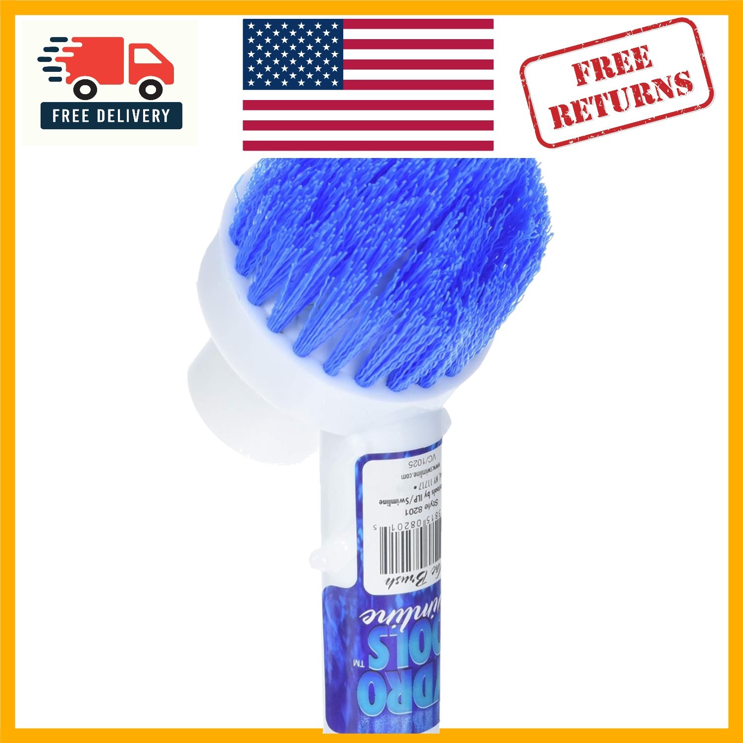 HYDROTOOLS Corner & Step Vac Brush | Versatile Pool Cleaning Tool, 6.9&Prime;L Size