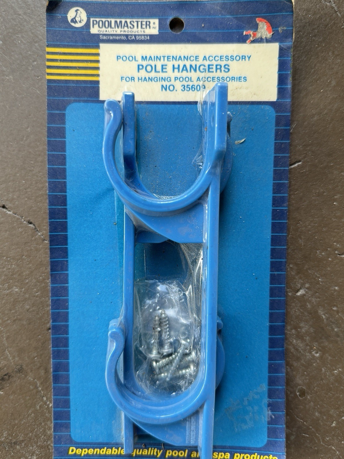 Poolmaster 35609 ABS Pole Hangers Blue Medium Pool Master Sealed