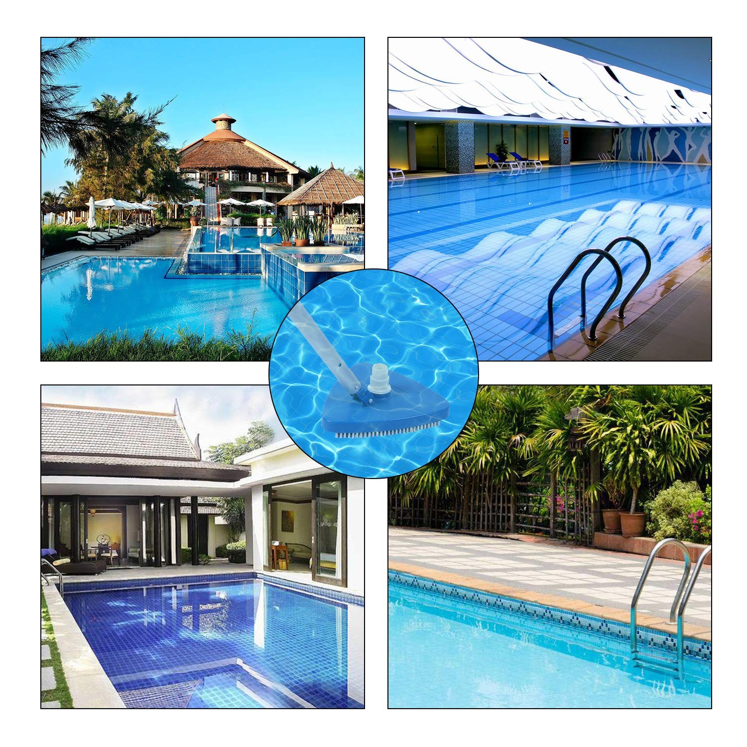Triangular Vinyl Pool Vacuum Head for Above & Inground Pools – Weighted Design