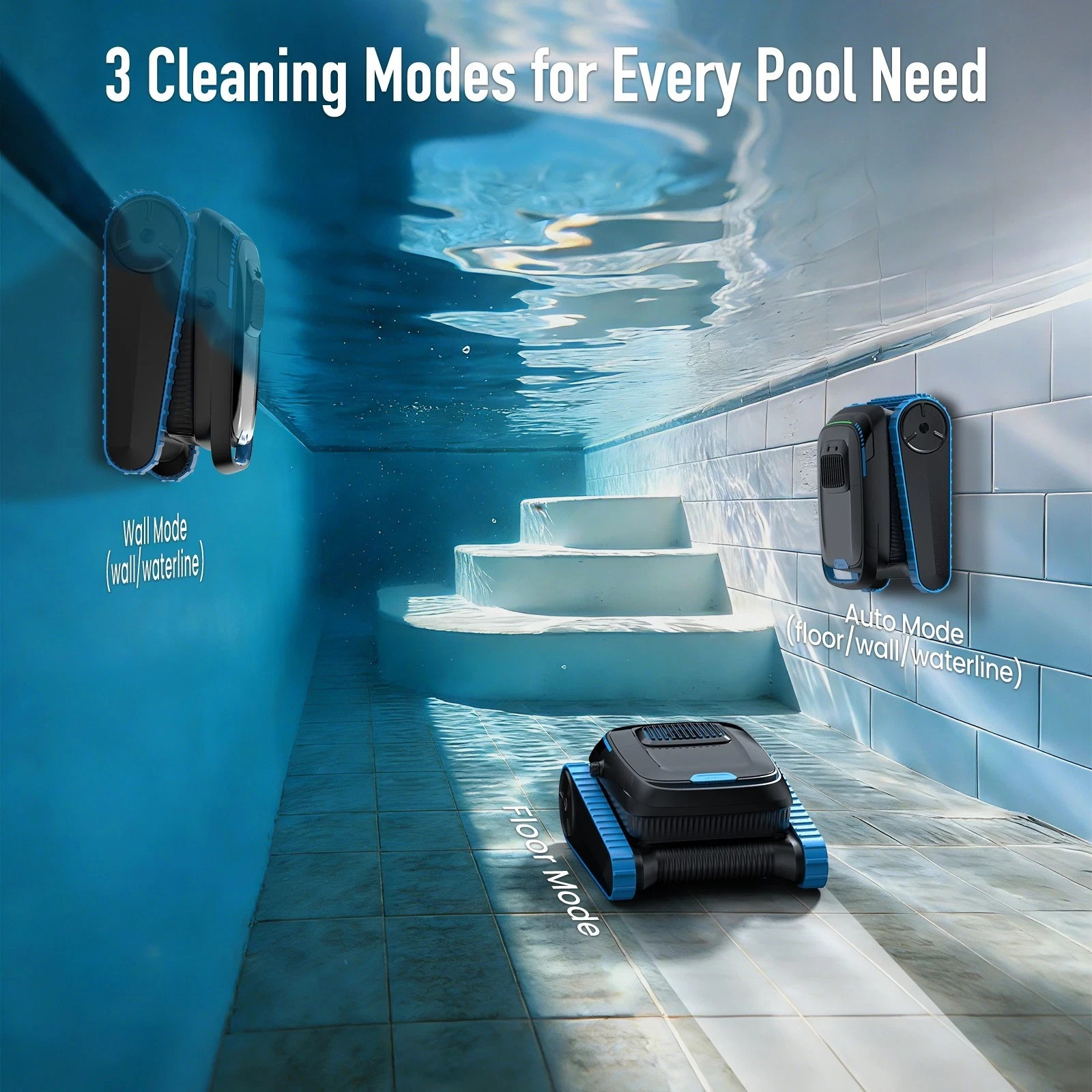 AIRROBO CP40 Vacuum Pool Waterline Robot Automatic for Floor Walls Cleaner APP