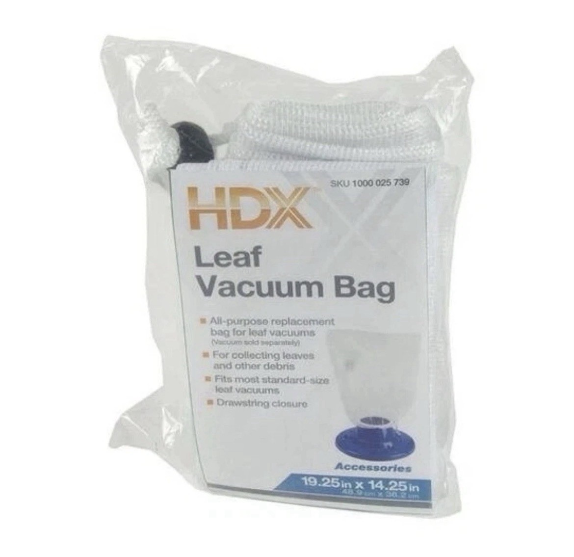 HDX Leaf Vacuum Bag Mesh Drawstring 19.25in x 14.25in for Pool Leaf Vacuums