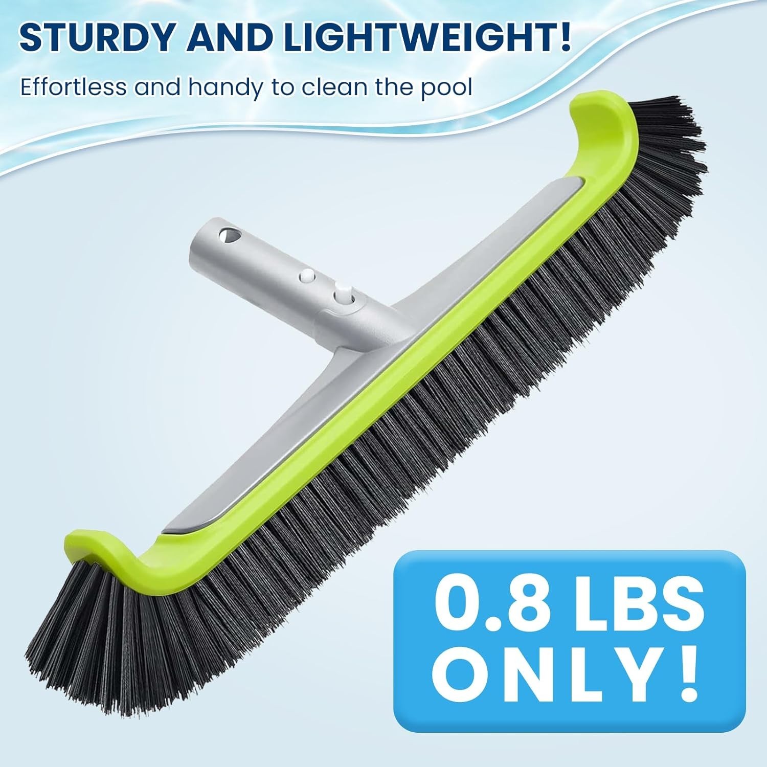 Curved Edge Pool Cleaning Brush – 17.5&Prime; for Inground/Above Ground Pools