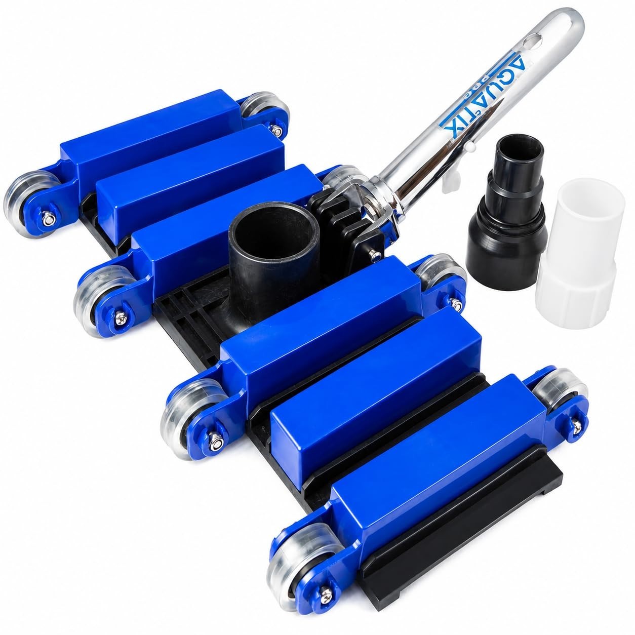14&Prime; Professional Pool Vacuum Head with Wheels, Hose Adapter, Aluminum Handle, 12
